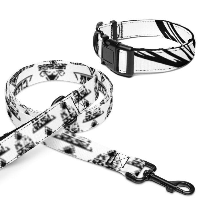 Mustache Crew Pet Collar & Leash